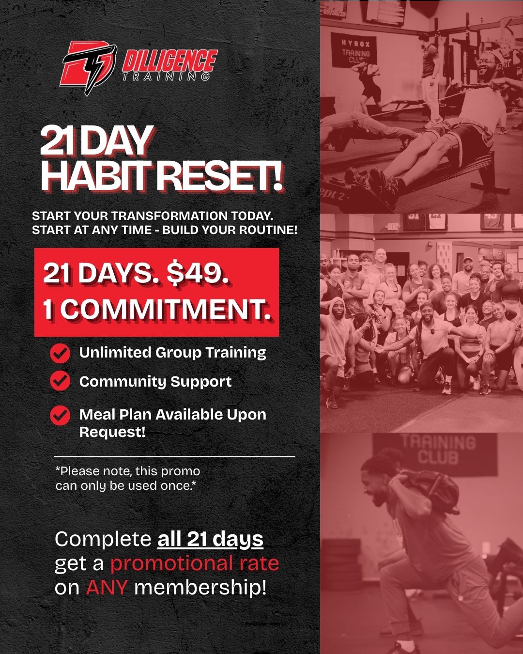 21 Day Habit Reset Challenge - 21 Days, $49, 1 Commitment